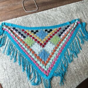 Crochet triangle scarf